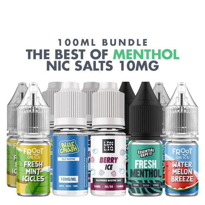 Best Menthol E Liquids 10 x 10ml Nic Salt Bundle 10mg