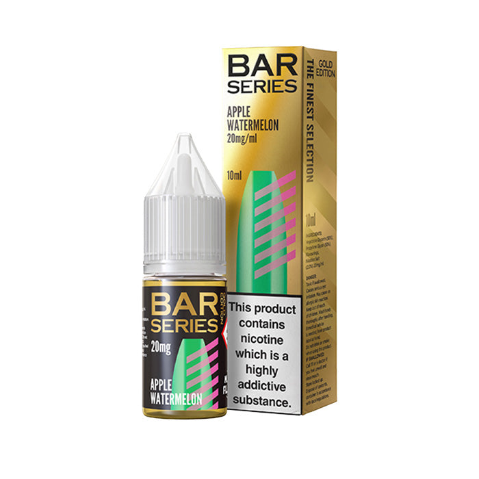 Apple Watermelon Nic Salt E-Liquid by Bar Series Gold Edition