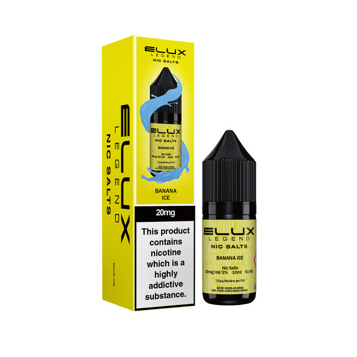 Banana Ice Elux 10ml Nic Salt and Box