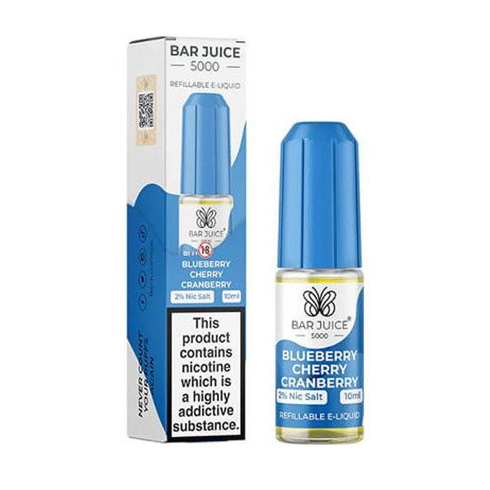 Bar Juice Blueberry Cherry Cranberry 10ml Nicotine Salt E-Liquid