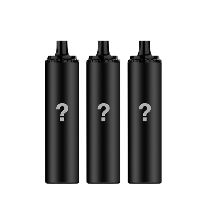 Three mystery disposable vapes