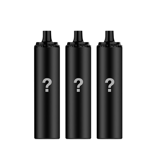 Three mystery disposable vapes