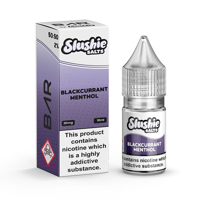 Blackcurrant Menthol 10ml Nic Salt E-Liquid by Slushie Bar Salts