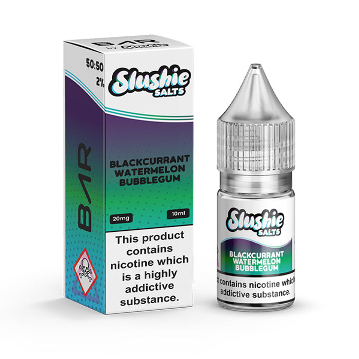 Blackcurrant Watermelon Bubblegum 10ml Nic Salt E-Liquid by Slushie Bar Salts