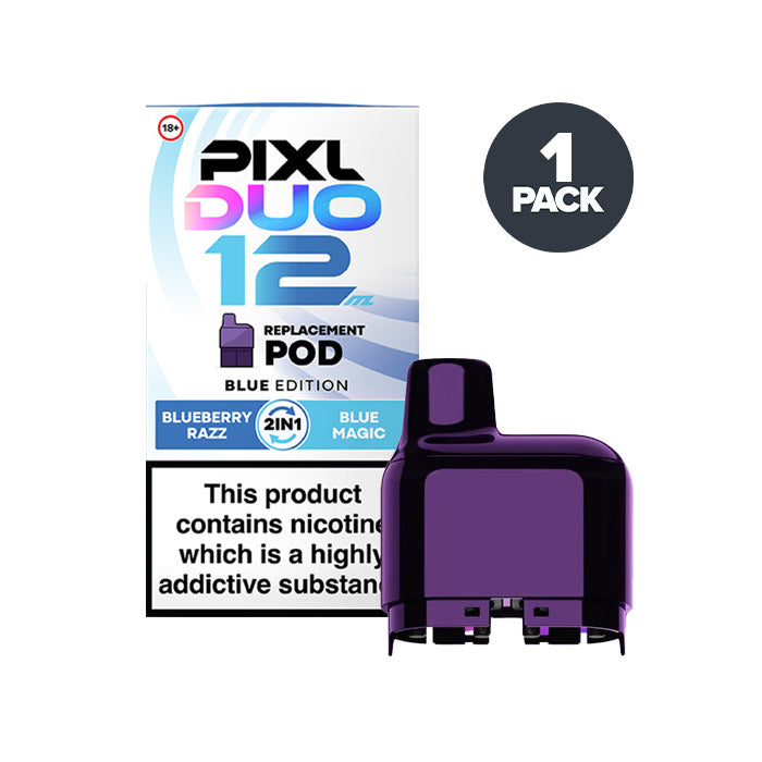 Blue Edition Pixl Duo 12 Prefilled Pod and Box