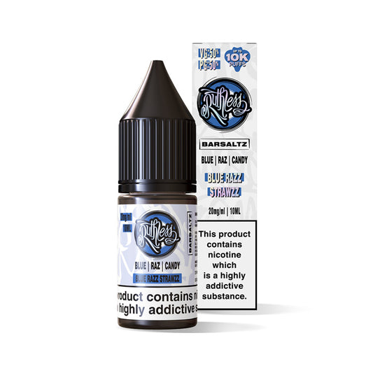 Blue Razz Strawzz Nicotine Salt by Ruthles Nicotine Salt by Ruthless Bar Saltz