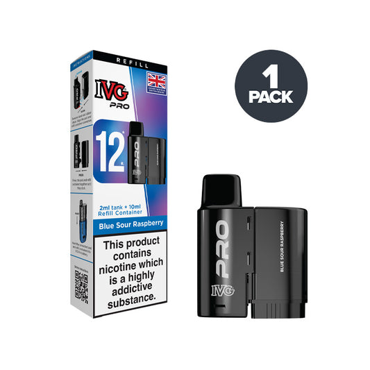 Blue Sour Raspberry IVG Pro 12 Refill Pack