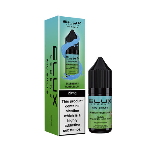 Blueberry Bubblegum Elux 10ml Nic Salt and Box