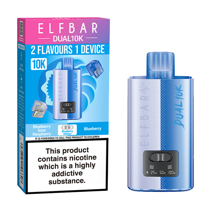 Blueberry Edition Elf Bar Dual 10K Starter Vape Kit and Box