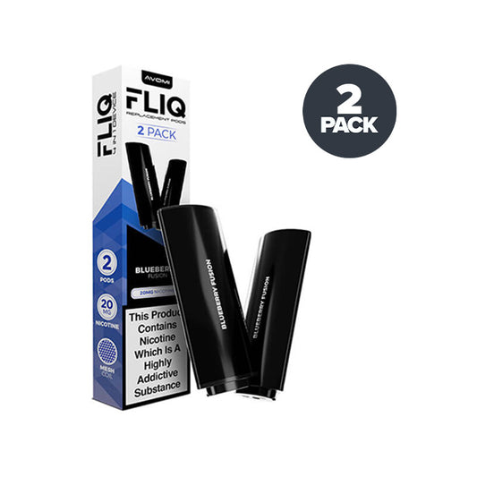 Blueberry Fusion Avomi Fliq 4in1 Prefilled Pods and Box