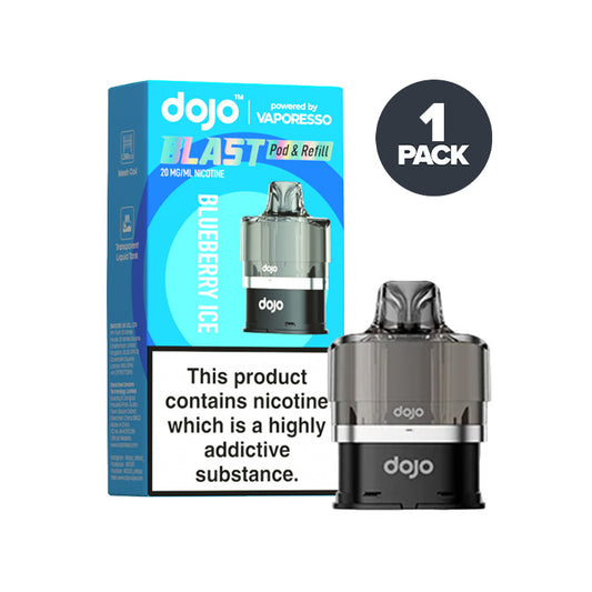 Blueberry Ice Vaporesso Dojo Blast Pod and Box