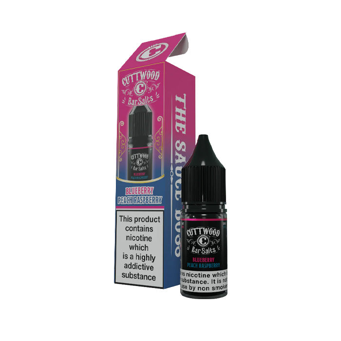 Blueberry Peach Raspberry 10ml Nic Salt E-Liquid by Cuttwood Bar Salts