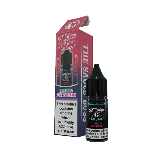 Blueberry Sour Raspberry 10ml Nic Salt E-Liquid by Cuttwood Bar Salts