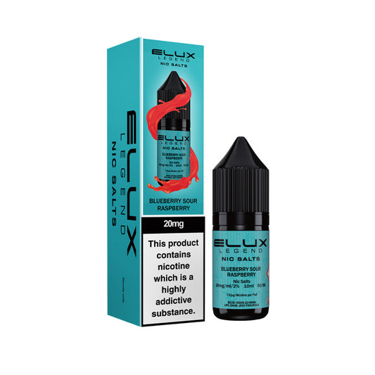 Blueberry Sour Raspberry Elux 10ml Nic Salt and Box