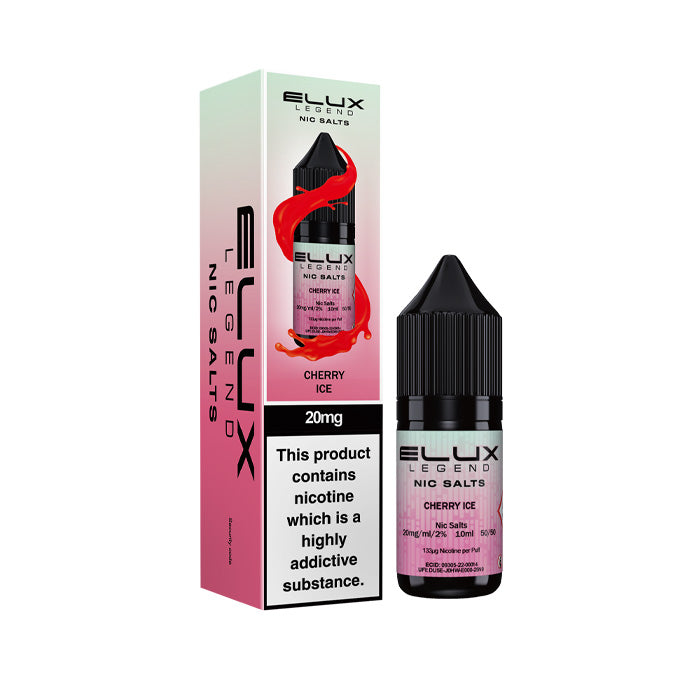 Cherry Ice Elux 10ml Nic Salt and Box