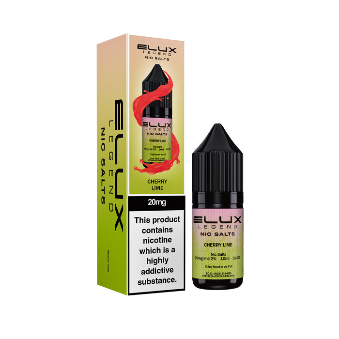 Cherry Lime Elux 10ml Nic Salt and Box