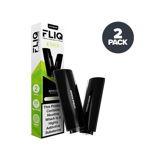 Citrus Fusion Avomi Fliq 4in1 Prefilled Pods and Box