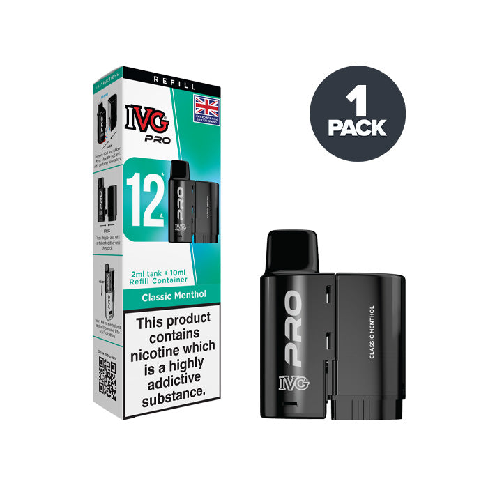 Classic Menthol IVG Pro 12 Refill Pack