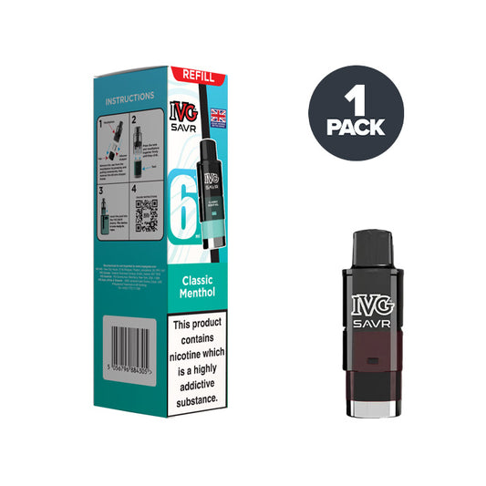 Classic Menthol IVG Savr Pod and Box