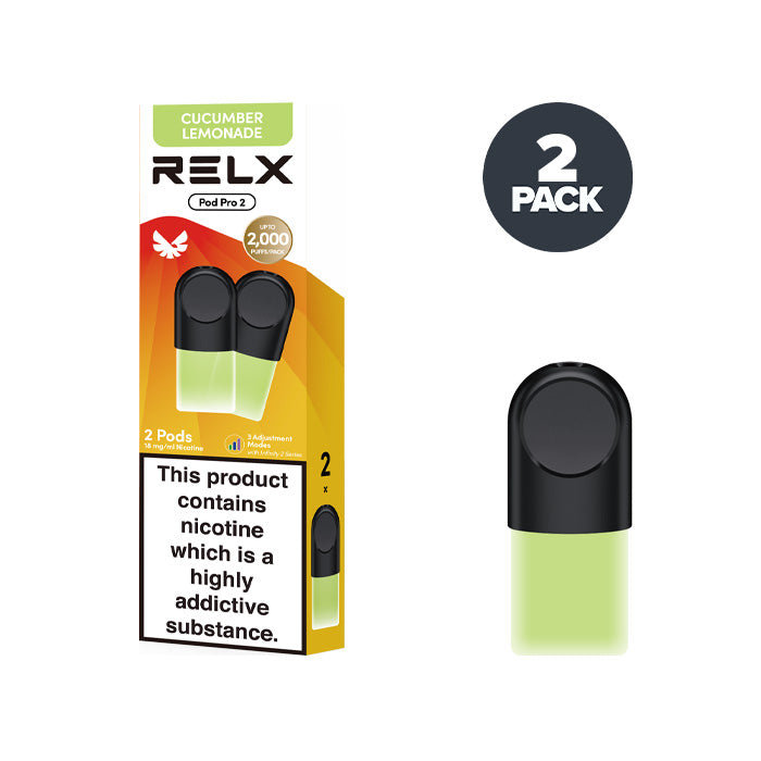 Cucumber Lemonade RELX Pod Pro 2 Pre-filled Pod and Box