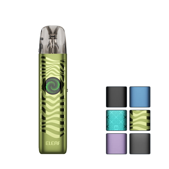 Eleaf iVeni SE Pod Vape Kit with six squares showcasing all available colours