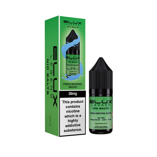 Fresh Menthol Mojito Elux 10ml Nic Salt and Box