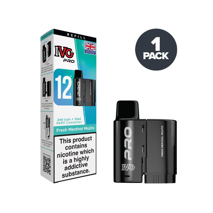 Fresh Menthol Mojito IVG Pro 12 Refill Pack