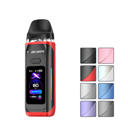 Geekvape Digi Max Vape Kit with eight squares showcasing all available colours