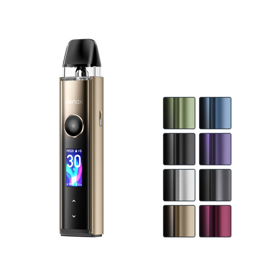 Geekvape Wenax Q Pro Pod Kit with 8 squares showcasing all the available colours