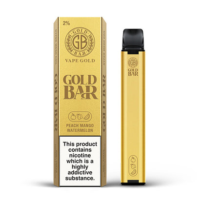 Gold Bar Disposable Vape Kit Peach Mango Watermelon