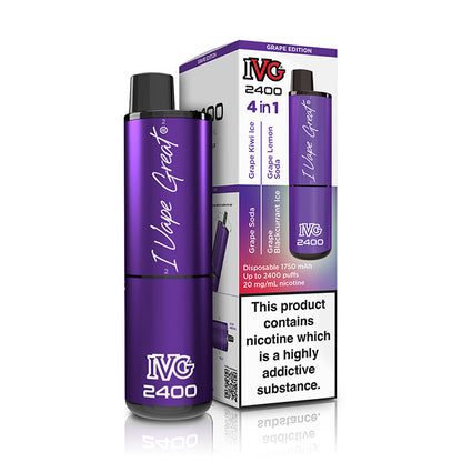 Grape Edition IVG 2400 Disposable Vape