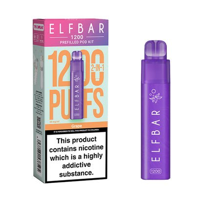 Grape Elf Bar EB1200 Disposable Vape