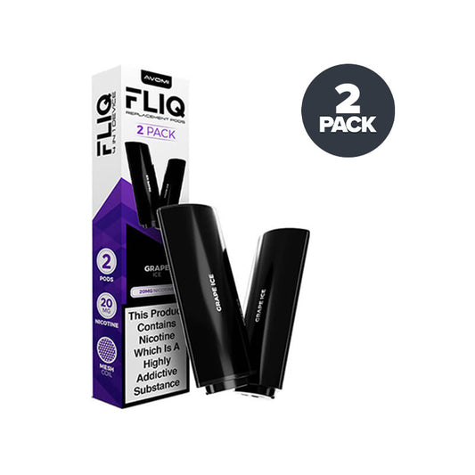 Grape Ice Avomi Fliq 4in1 Prefilled Pods and Box