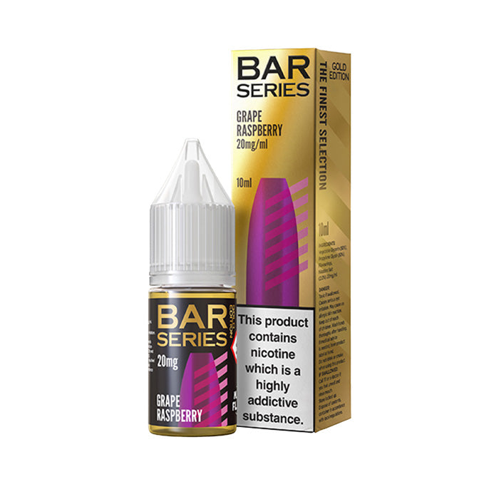 Grape Raspberry Nic Salt E-Liquid by Bar Series Gold Edition