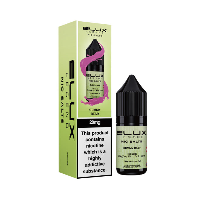 Gummy Bear Elux 10ml Nic Salt and Box