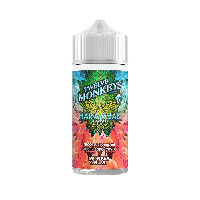 Harambae Iced 100ml Shortfill E-Liquid by Twelve Monkeys