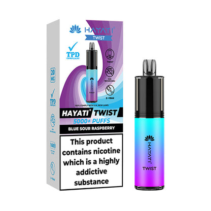 Blue Sour Raspberry Hayati Twist 5000 Disposable with Box