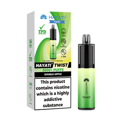 Double Apple Hayati Twist 5000 Disposable with Box