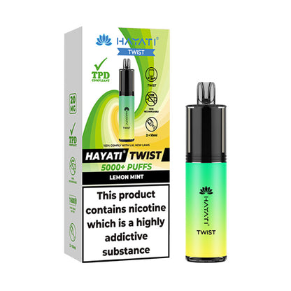 Lemon Mint Hayati Twist 5000 Disposable with Box