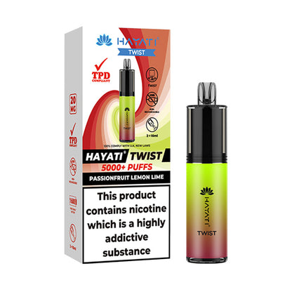 Passionfruit Lemon Lime Hayati Twist 5000 Disposable with Box