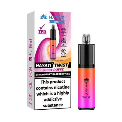 Strawberry Raspberry Ice Hayati Twist 5000 Disposable with Box