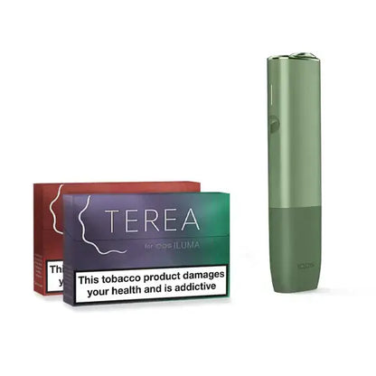 IQOS Iluma One Kit Moss Green with 2 Free Terea Packs