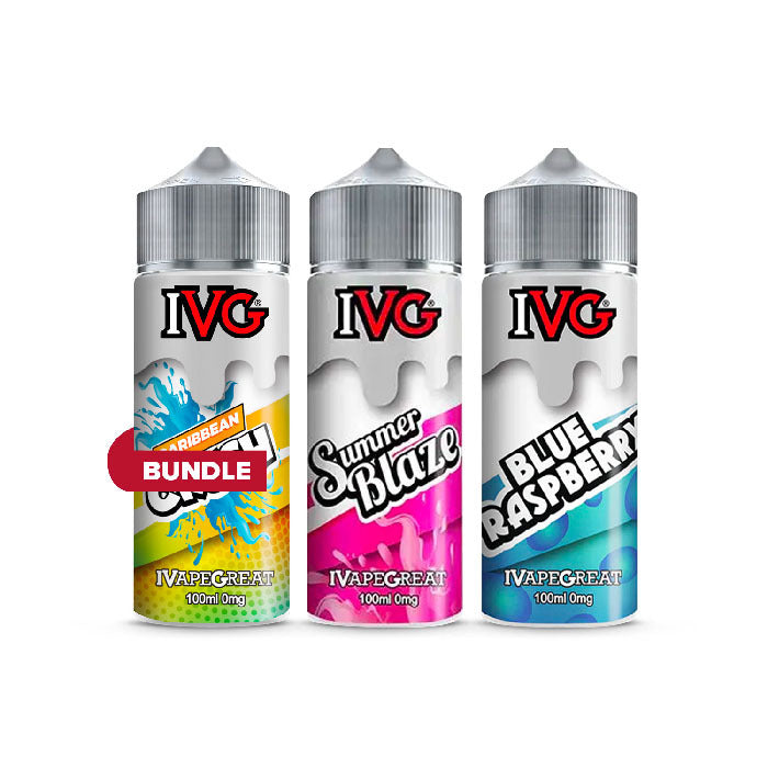 Three 100ml E-Liquids by IVG