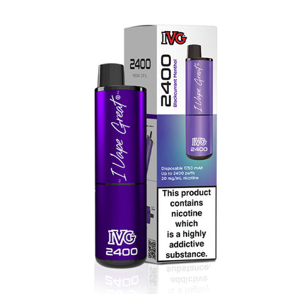 IVG 2400 Disposable Blackcurrant Menthol