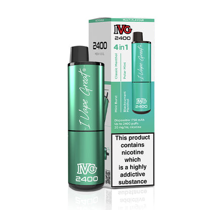 IVG 2400 Disposable Multi Flavour Menthol Edition