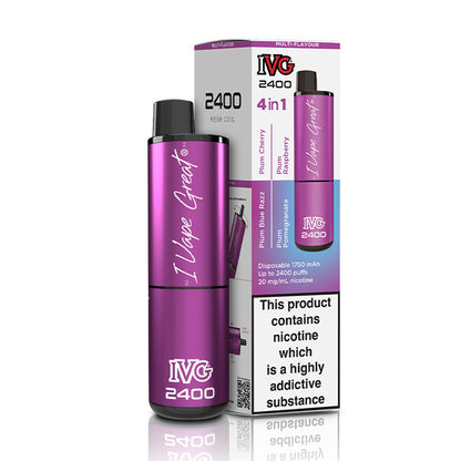 IVG 2400 Disposable Multi Flavour Plum Edition