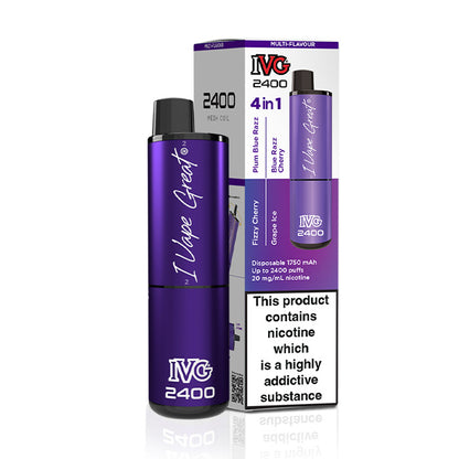 IVG 2400 Disposable Multi Flavour Purple Edition