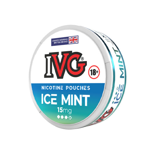 Tub of 20 Ice Mint IVG Nicotine Pouches 15mg