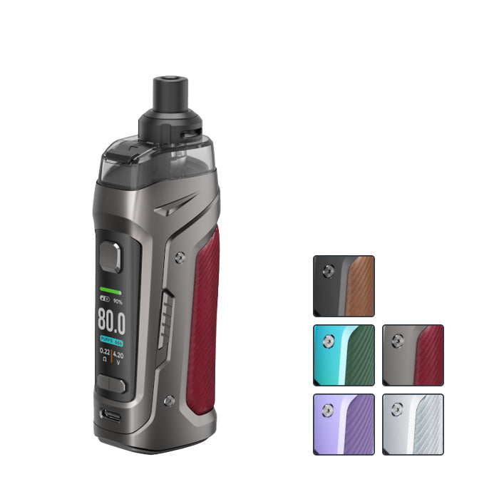 Innokin Coolfire PZPulse Vape Kit with five squares showcasing all available colours