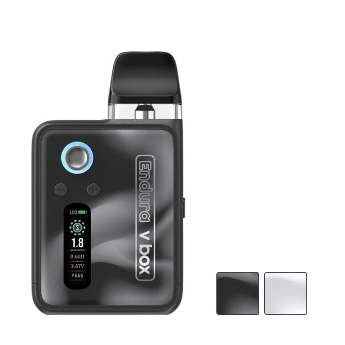 Innokin Endura V Box Pod Kit with 2 squares showcasing all available colours